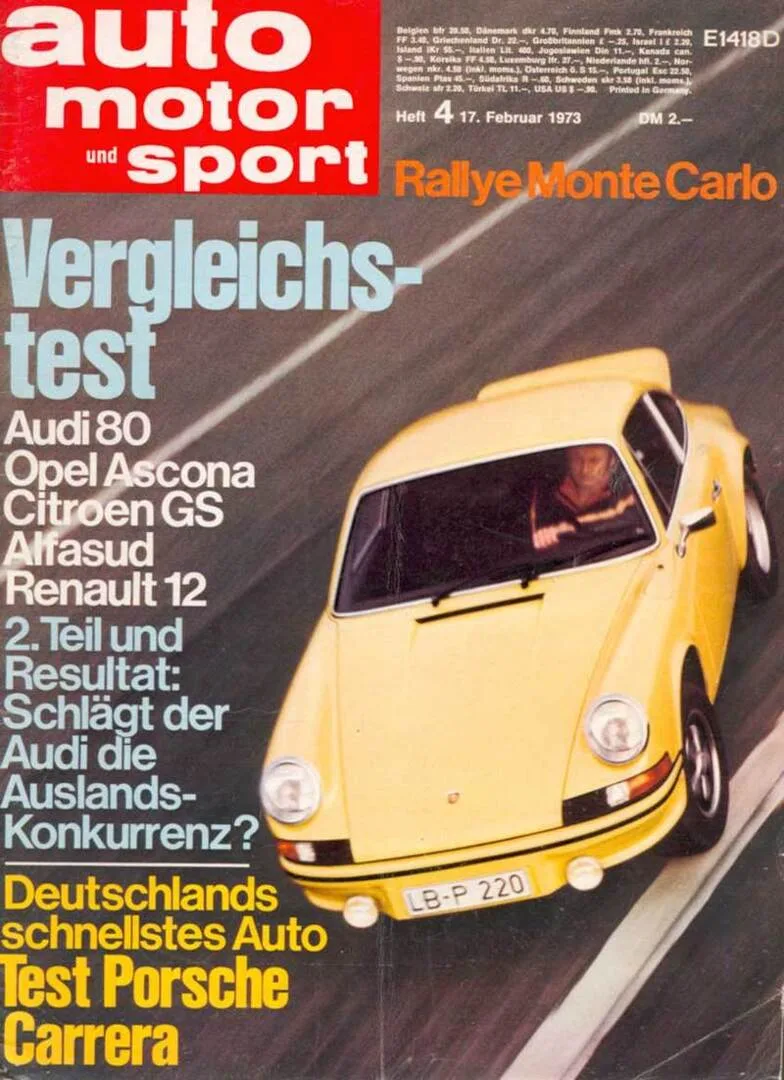 Magasine 'auto motor und sport', Avril 1973